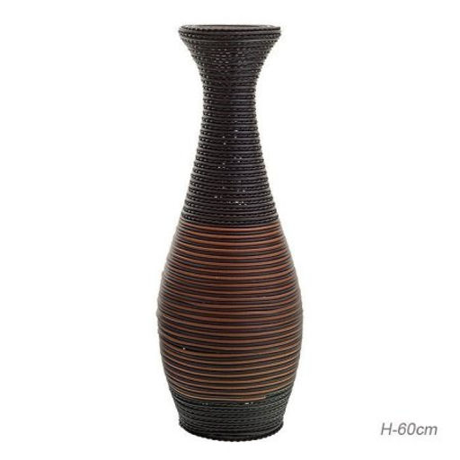 Ваза напольная 60 см Плетенка / 351 /уп 12/ темно-коричневая - Галеонтрейд фото 2