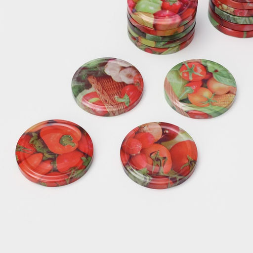 Цена за 40 шт. Крышка для консервирования «Элит», ТО-66 мм, жесть, винтовая, литография, фасовка 20 шт., МИКС