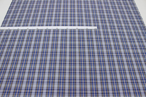 Пестрядь Сине-оранжевая клетка, ш.1.5м, хлопок-100%, 150гр/м.кв - Купава фото 6