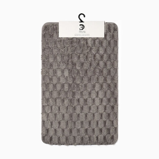 Коврик для ванной «Этель. Ромбы», 50×80 см, светло-серый