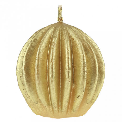 Свеча Шарик-фонарик д6,5см, h7см, золотой, время горения 6 часов (Россия) - Домашняя мода фото 2