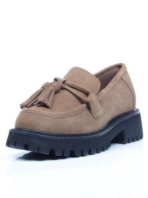 5929-5 BROWN Лоферы женские - No name фото 6