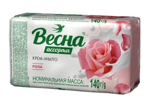 ВЕСНА АССОРТИ мыло-крем туалет.в/об.140гр Роза