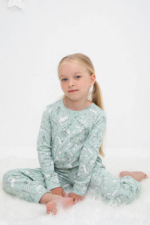 Crockid _ К 1552/лесные друзья на голубой дымке пижама дет  фото 5