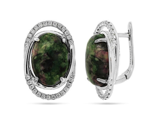 Серьги, цоизит, МЦВ075