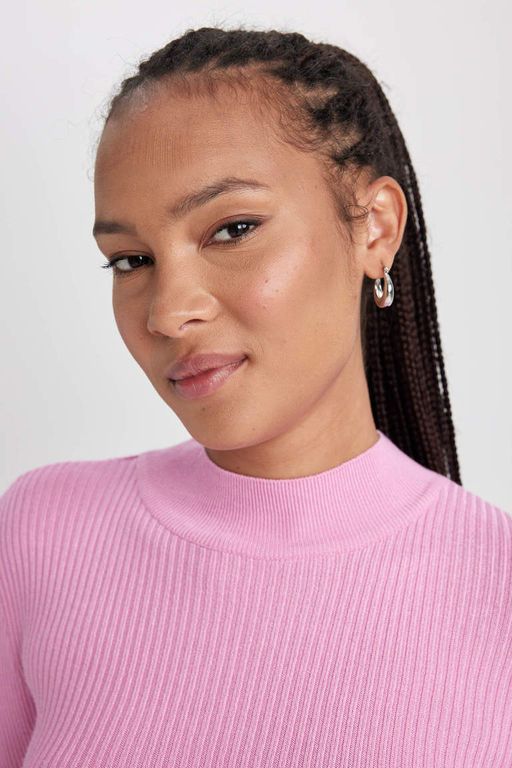 Свитер узкого кроя с полуводолазкой - Defacto фото 5