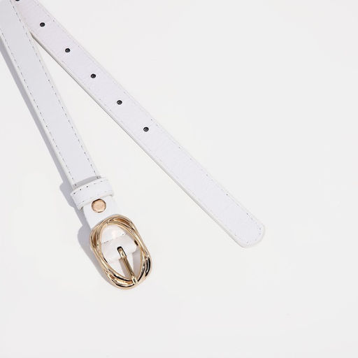 Ремень женский, ширина 2 см, винт, пряжка металл, цвет белый - Simaland фото 2