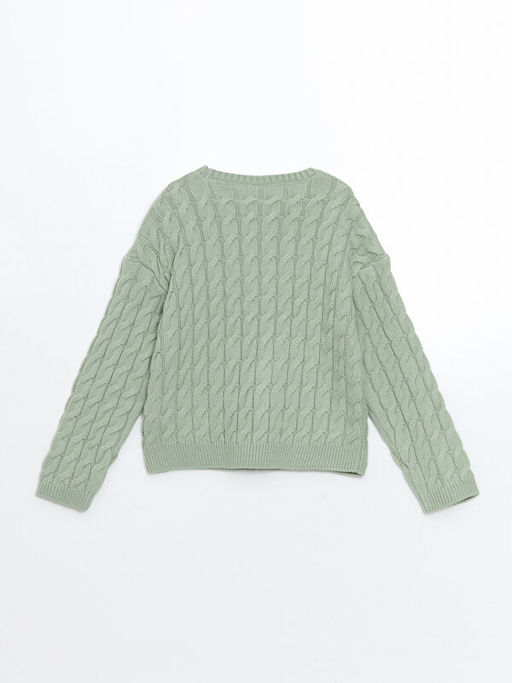 Bisiklet Yaka K?z ?ocuk Triko Kazak - Waikiki фото 2