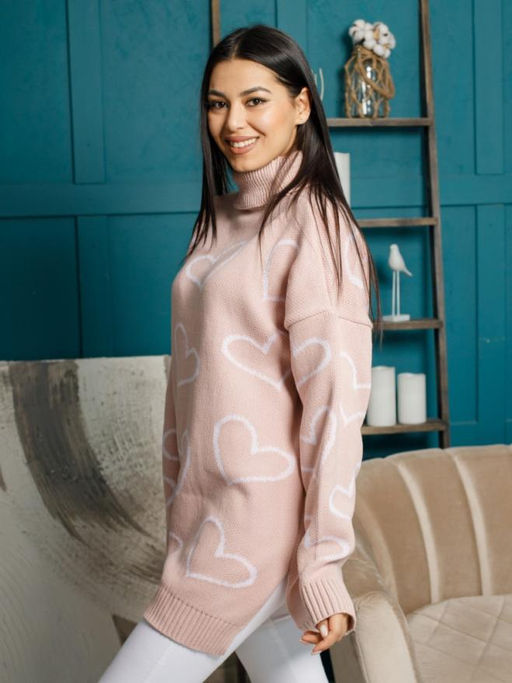 Водолазка удлиненная Сердца - Есения фото 8