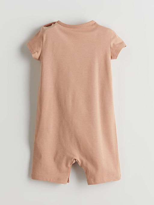 Bisiklet Yaka Bask?l? Erkek Bebek Tulum