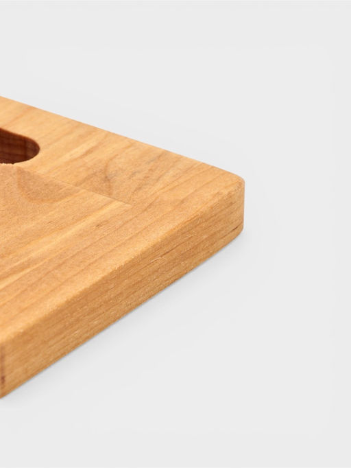 Доска разделочная «Классик», 29.5×19.5×1.8/1.6 см, дерево берёза, пропитана маслом, бежевая