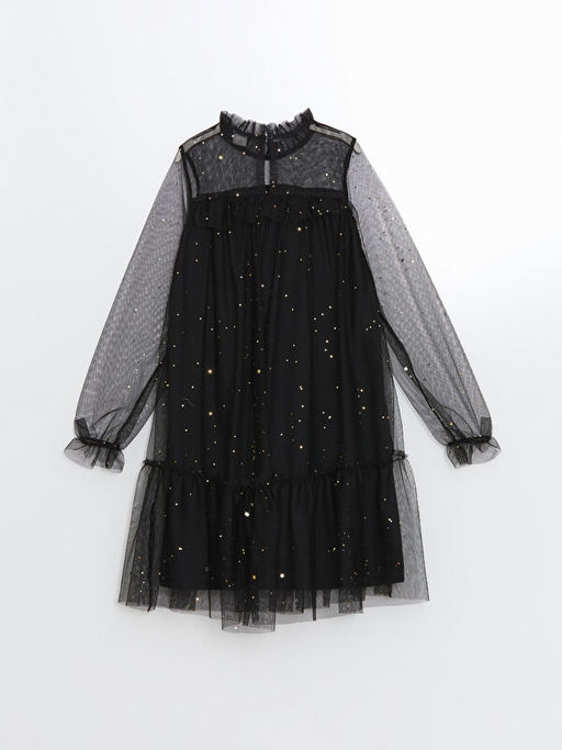 Bisiklet Yaka I??lt?l? K?z ?ocuk Elbise - Waikiki фото 3