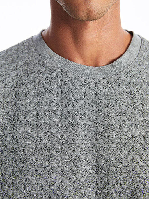 Bisiklet Yaka Uzun Kollu Erkek Sweatshirt - Waikiki фото 5