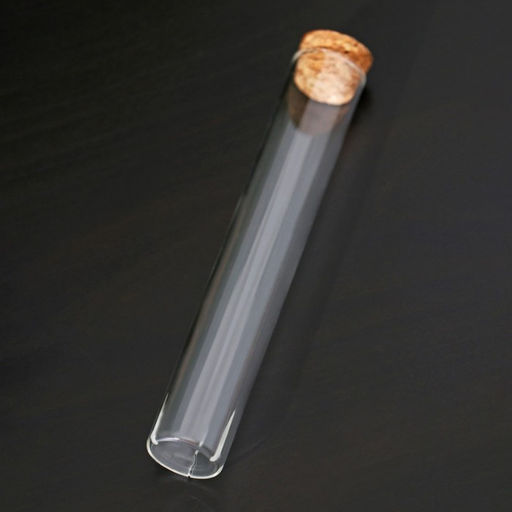 Колба стеклянная для заваривания с пробкой из бамбука «Алхимия», 2×12 см, набор, 12 шт.