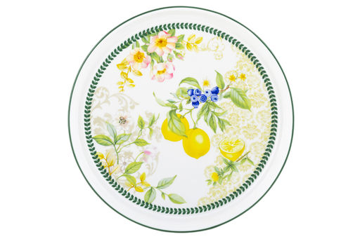 Блинница 23*23*9,5 см "Лимоны" фарфор NEW BONE CHINA