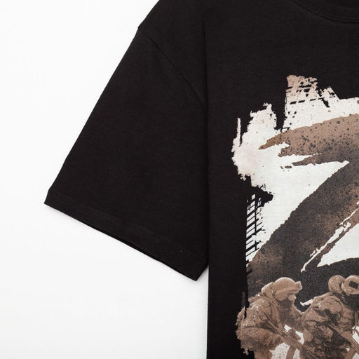 Футболка «Работайте братья», с символикой Z, размер 50, чёрная