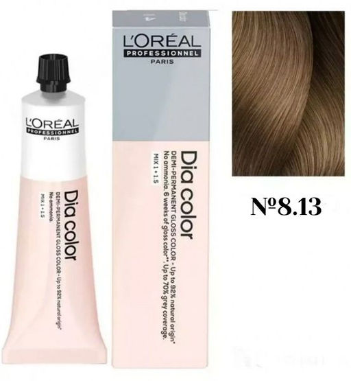 Dia color 8.13 Светлый блондин пепельно-золотистый, 60 мл Loreal - Loreal professionnel фото 6
