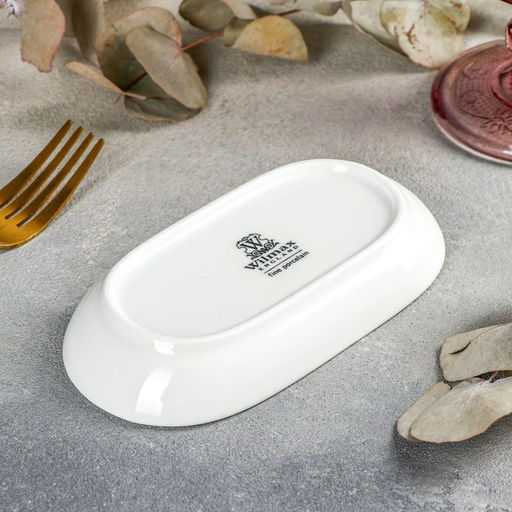 Блюдо Wilmax, 14×7,5 см, фарфор, цвет белый