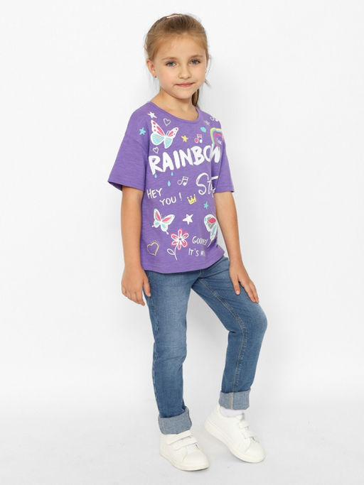 CRB wear/CWKG 63730-44-389 Футболка для девочки,фиолетовый/Ex.Cherubino фото 2