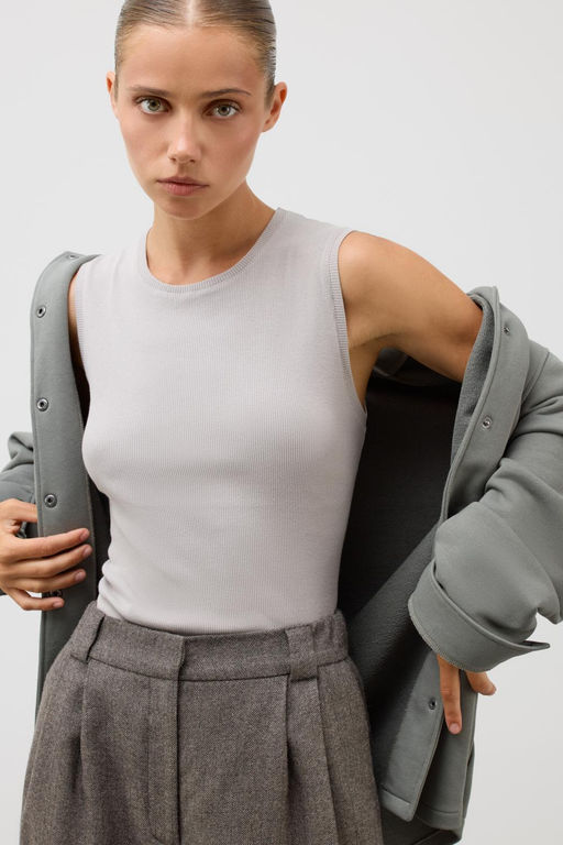 ЕВТ 3337/пряный базилик рубашка жен