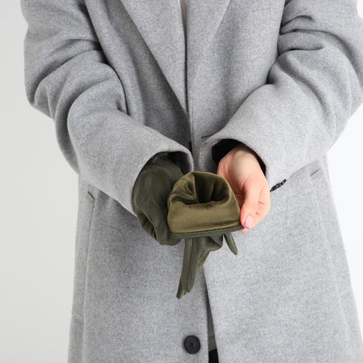 Перчатки женские, безразмерные, без утеплителя, цвет хаки