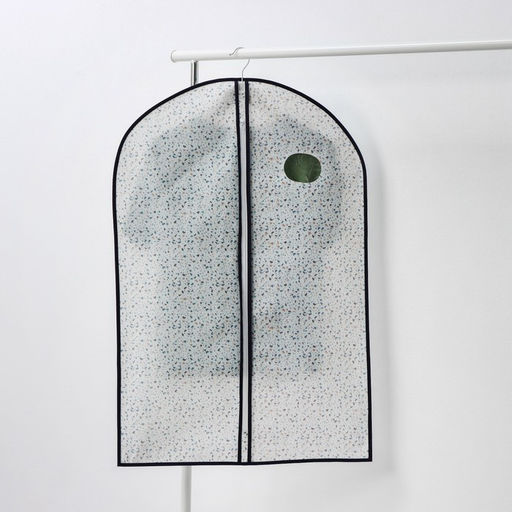 Чехол для одежды Доляна Мармелад, ПВХ окно, 6090 см, цвет белый  фото 7