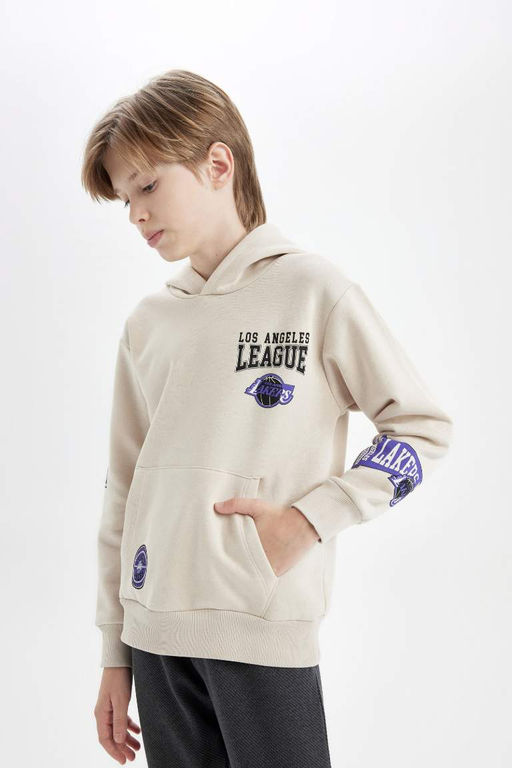 Толстовка с капюшоном NBA Los Angeles Clippers для мальчиков - Defacto фото 4