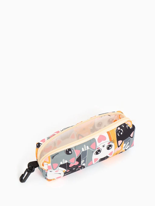 Набор: рюкзак школьный и пенал, с карманами, с принтом, размер 29?12?41 см, розовый