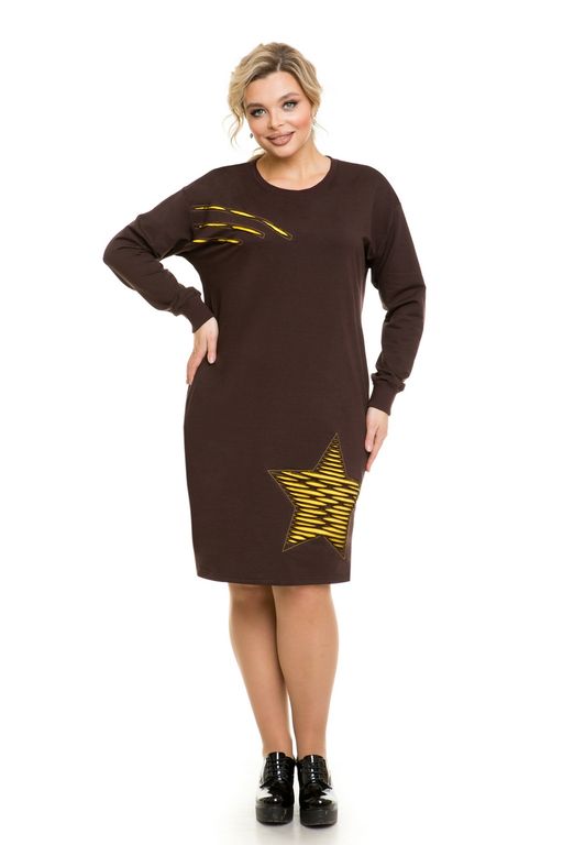 Платье 1116 коричневый - Novita фото 4