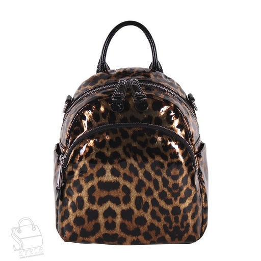 Рюкзак женский кожаный 18336-2 leopard Polina&Eiterou  в Новосибирске