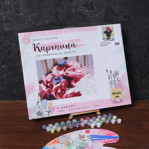 Картина по номерам на холсте с подрамником Ароматная сирень 40 50 см - Школа талантов фото 4