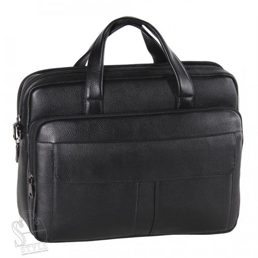 Портфель мужской кожаный 8074G black S-Style
