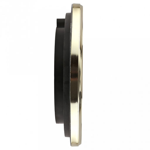 Часы настенные Летний сад д24,8см, h4,5см, мягкий ход, циферблат Цветы белый; цифры арабские, золотой; корпус пластик, золотой; в коробке (Китай) - Домашняя мода фото 3