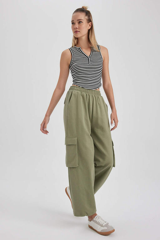 Спортивные брюки-карго Cool Jogger из тонкой ткани с карманами - Defacto фото 3