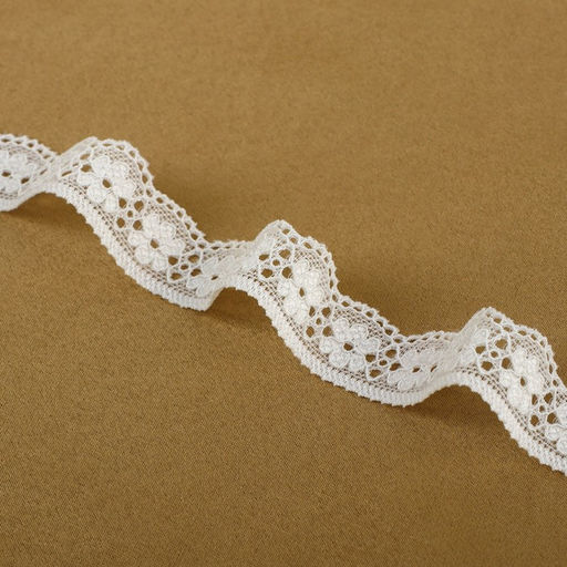 Кружево эластичное, 17 мм, 10±1 м, айвори