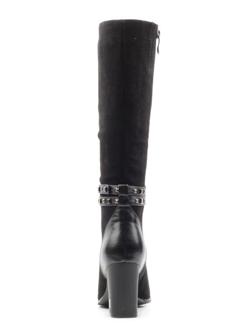 02-XH-Z374-14539-1R BLACK Сапоги демисезонные женские (натуральная замша, байка) - Фабричный китай фото 8