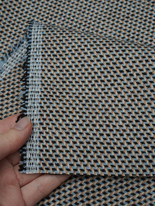 Шерсть пальтово-костюмная Твид цв.Серый/черный/песочный, ш.1.5м, шерсть-50%, п/э-50%, 380гр/м.кв - Купава фото 10