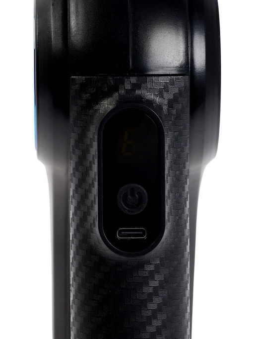 Массажёр для тела LEM-11, перкуссионный, 9 насадок, 9 режимов, чёрный