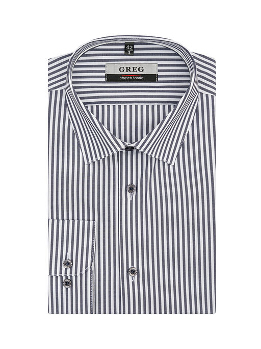 Сорочка мужская длинный рукав GREG 131/237/0243/ZN/1p STRETCH_V
