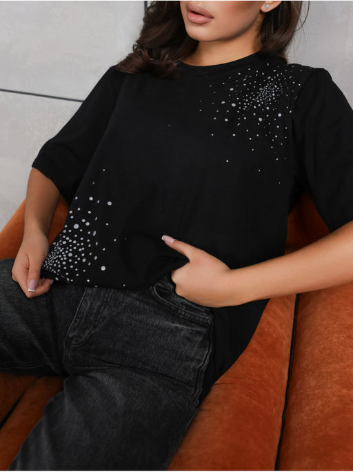 Футболка Иней черный женская - София фото 7