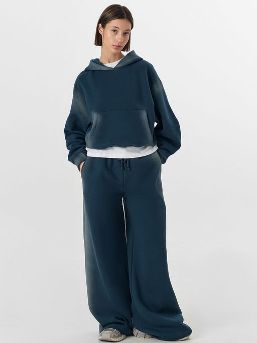 Брюки женские зеленые с декоративными потертостями - Mark formelle фото 5