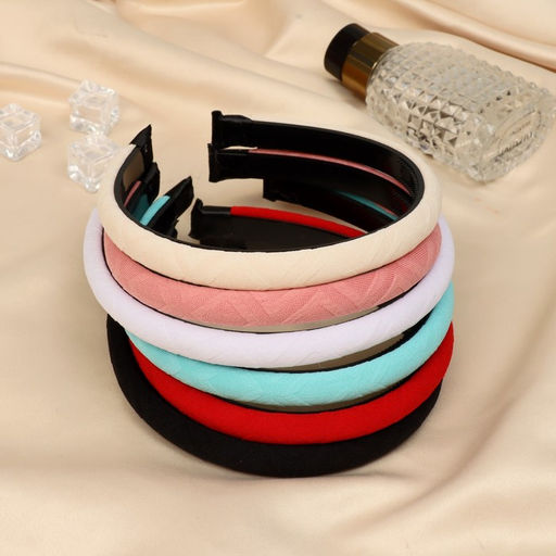 Цена за 4 шт. Ободок для волос «Августина», бархат, 1 см, МИКС