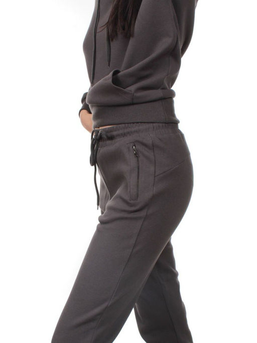 H108 DK. GRAY Костюм спортивный женский (хлопок 90%, полиэстер 10%)