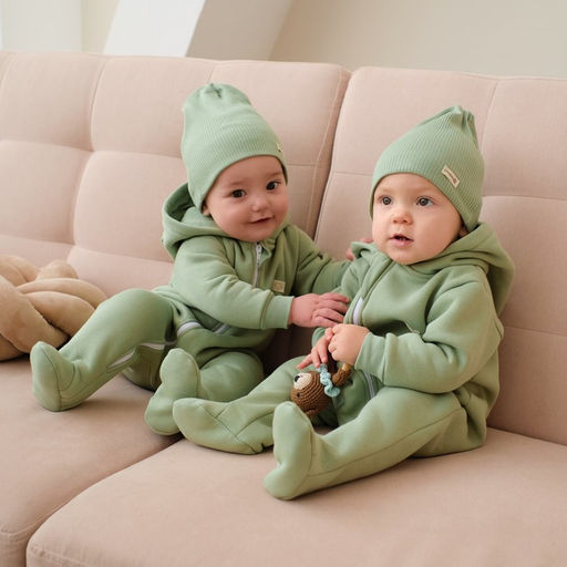 Комбинезон с капюшоном Крошка, Я BASIC LINE, рост 68-74 см, зелёный - Крошка я фото 4