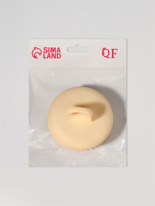 Расчёска массажная, компактная, 8×6.5 см, бежевая