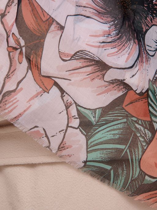 Большой, красивый двусторонний платок с рисунком в стиле арт-деко - Tantino фото 3