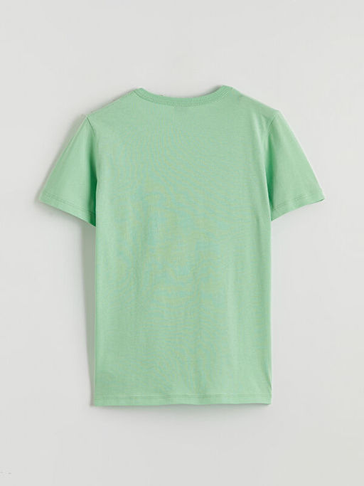 Bisiklet Yaka Bask?l? Erkek ?ocuk Ti??rt