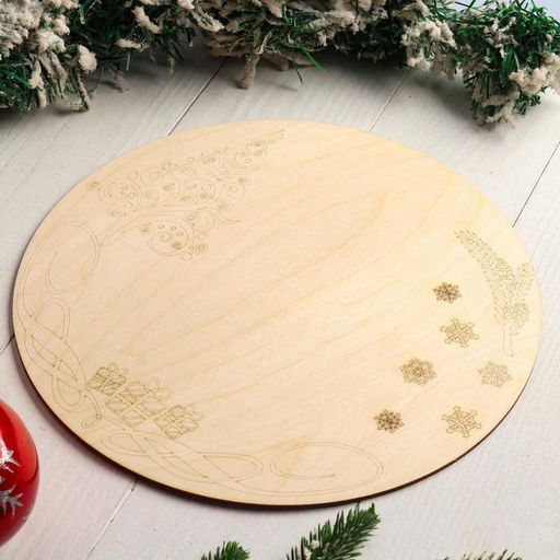 Подставка для торта круглая Новогодняя ёлочка, 26 см - Дарим красиво фото 2