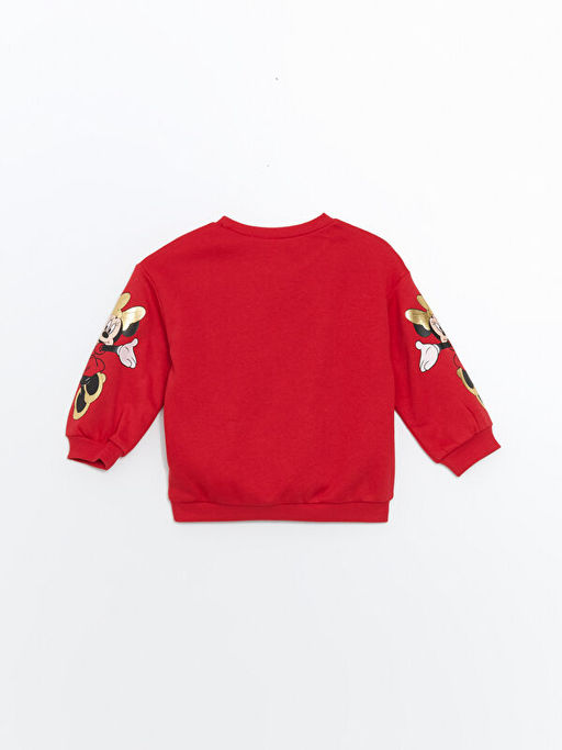 Bisiklet Yaka Minnie Mouse Bask?l? K?z ?ocuk Sweatshirt - Waikiki фото 3