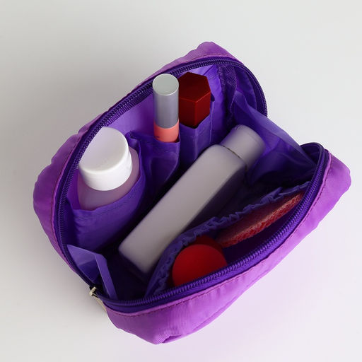 Косметичка - органайзер дорожная женская на молнии, с карманами, сиреневая - Simaland фото 4